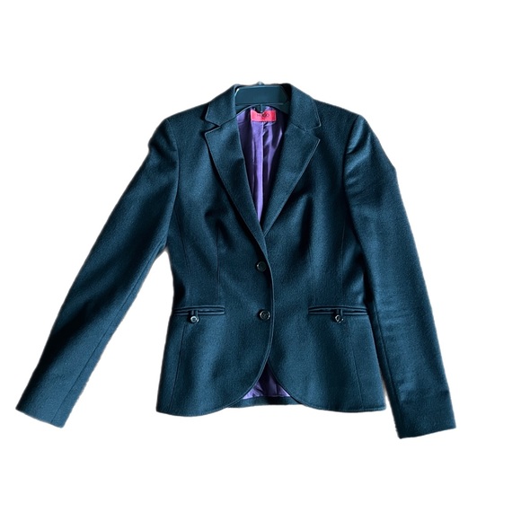 Hugo Boss Jackets & Blazers - HUGO BOSS Women's 100% Virgin Wool Career Classic Two Button Black Blazer Size 6